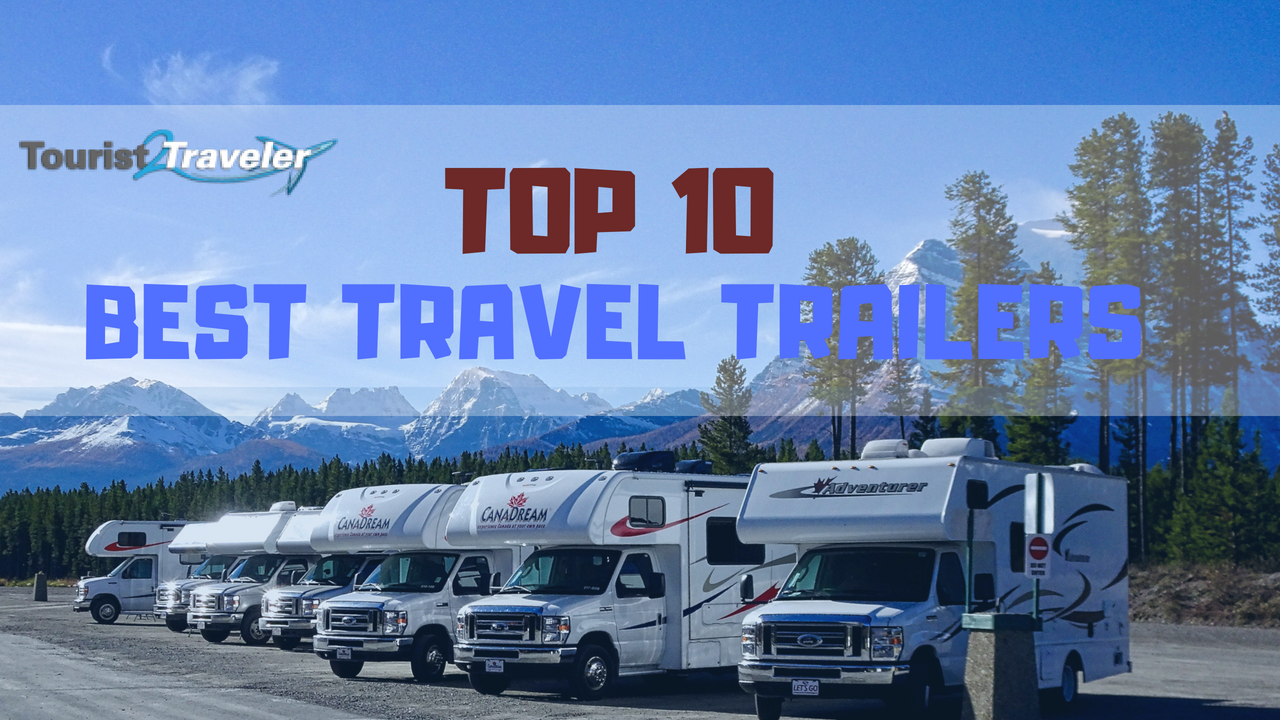 best travel trailers which features the black pearl galaxy upgrades, plus a rear living layout, triple slides, and a convenient kitchen island!