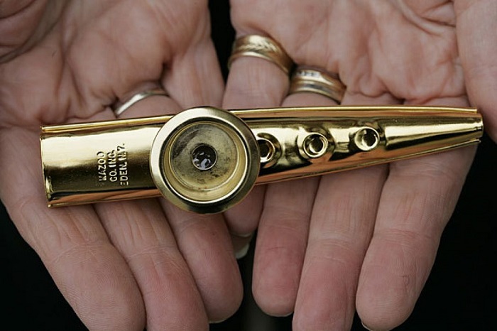 golden kazoo made in Eden, New York