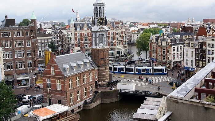 aerial view of Amsterdam
